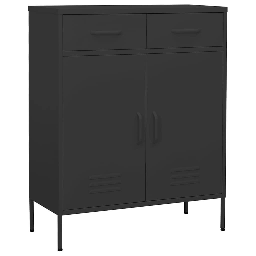 LAGERSCHRANK Anthrazit 80/35/101,5 Cm Stahl - Anthrazit, Metall (35/101.5/80cm) - vidaXL