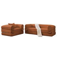 SITZGARNITUR DE-35226 3-Sitzer Orange - Orange, Textil (78/65/190cm) - ComfortXL