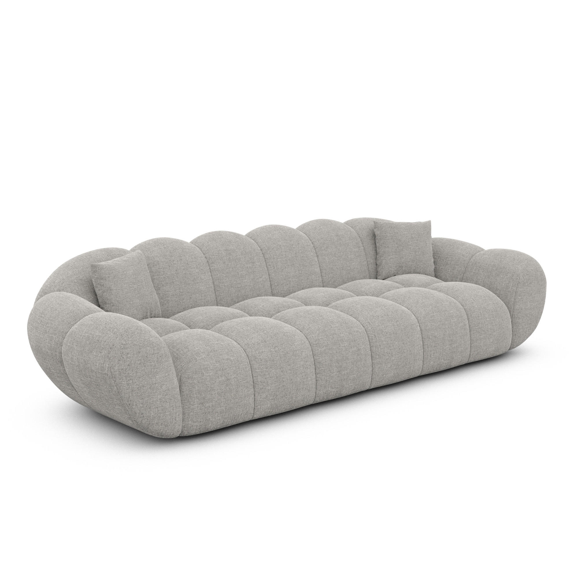 Varoyal 4-Sitzer-Sofa Hellgrau 265x70x93 cm