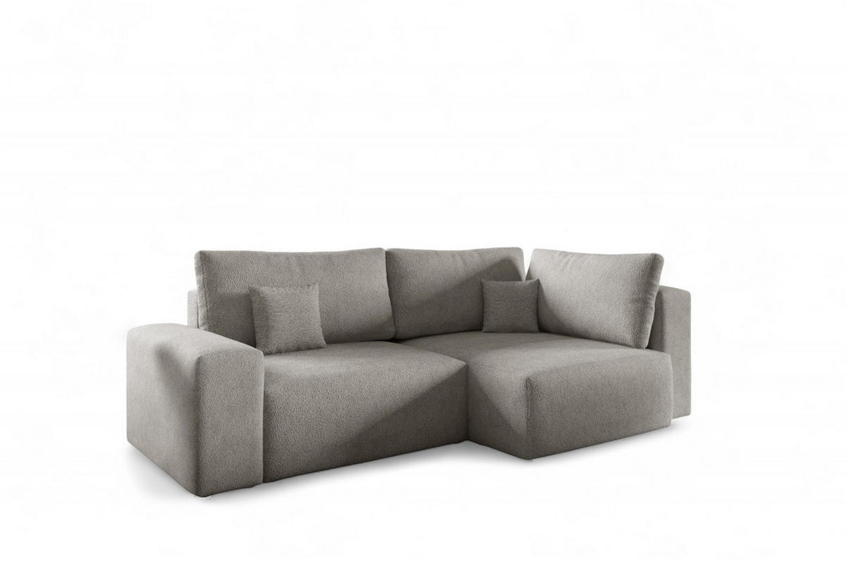 ECKSOFA Arona Mit Schlaffunktion - Beige, Holzwerkstoff/Textil (253/148cm) - Fun Möbel