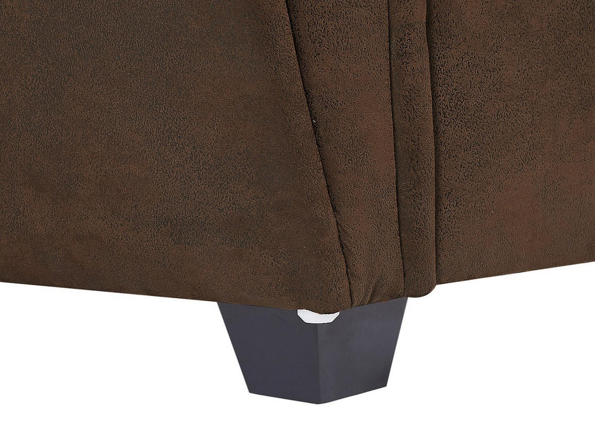 CLUBSOFA 3-Sitzer - Microfaser - Braun - VICTORY III - Braun, Textil (170/89/91cm) - Vente-Unique