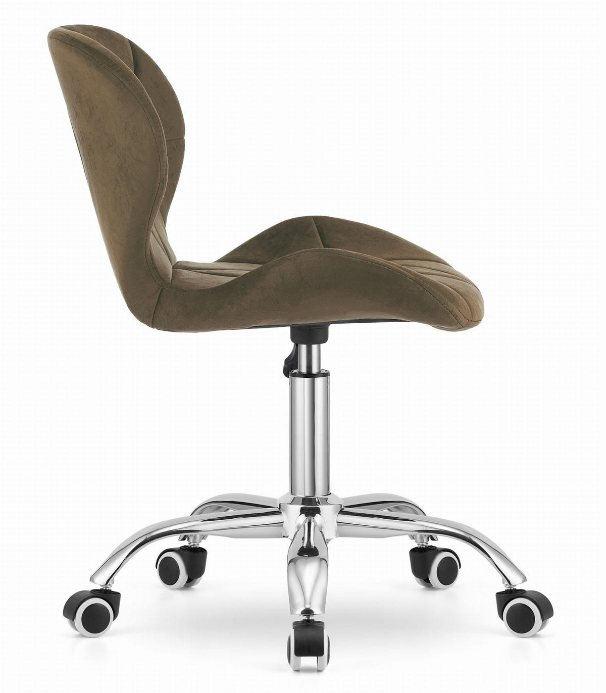 STUHL Braun 53,5x55 cm AVOLA Voll Drehbar - Braun, Textil (53.5/53/55cm)