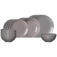 EINSTEIGER-SET Levi Grau 16er Set - Grau, Keramik (1/1/1cm) - Ritzenhoff Breker