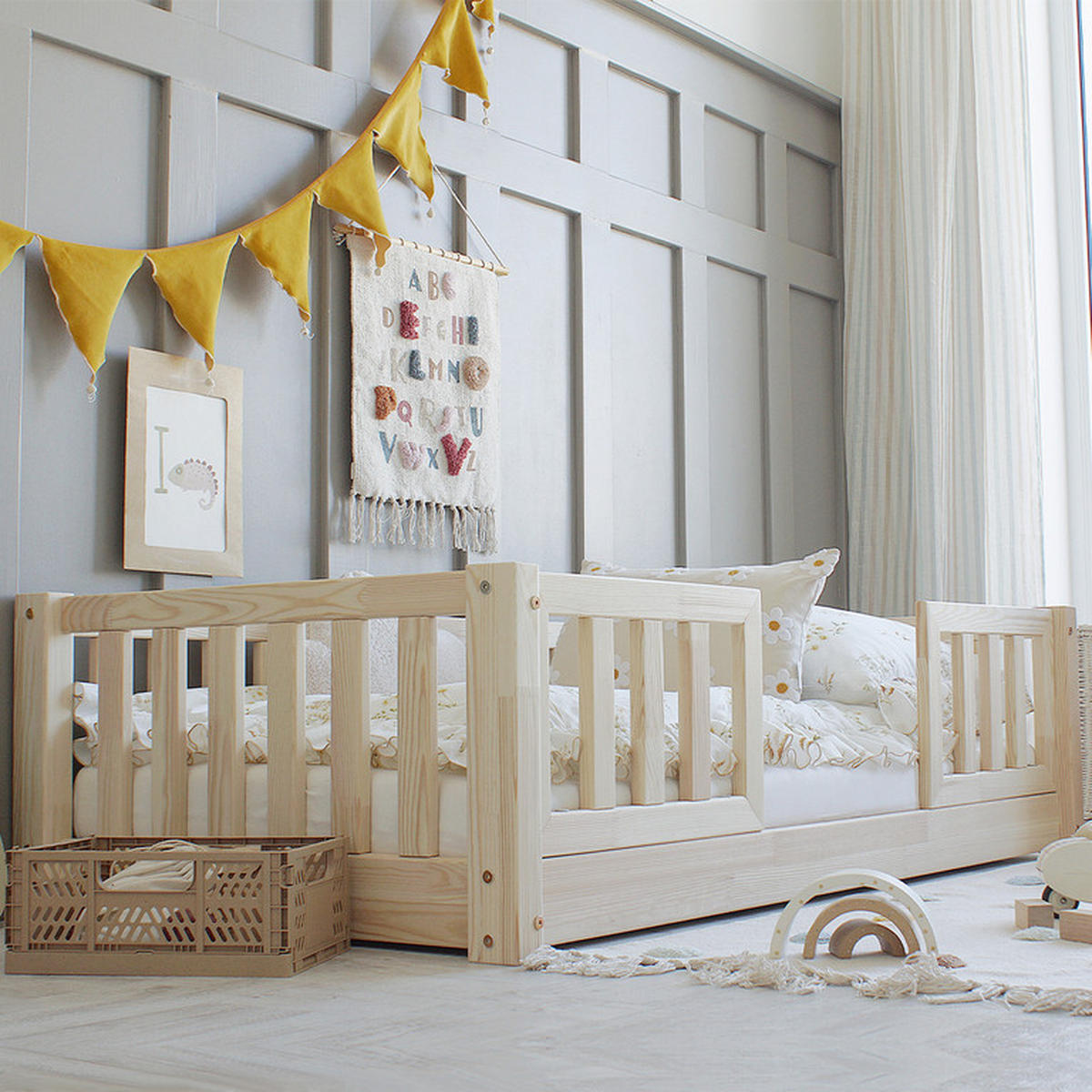 POSTEL 90/190 Agnès Přírodní dřevo - hnědá, dřevo (90/190cm) - Petits-meubles