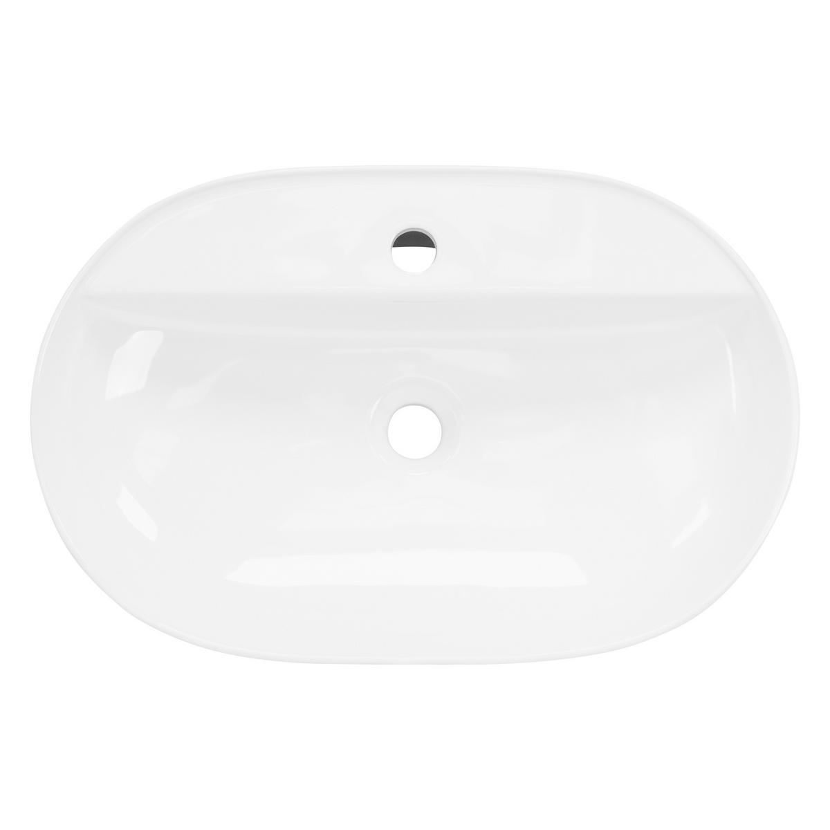 WASCHBECKEN - Weiß, Keramik (40/12/60cm) - ML-DESIGN