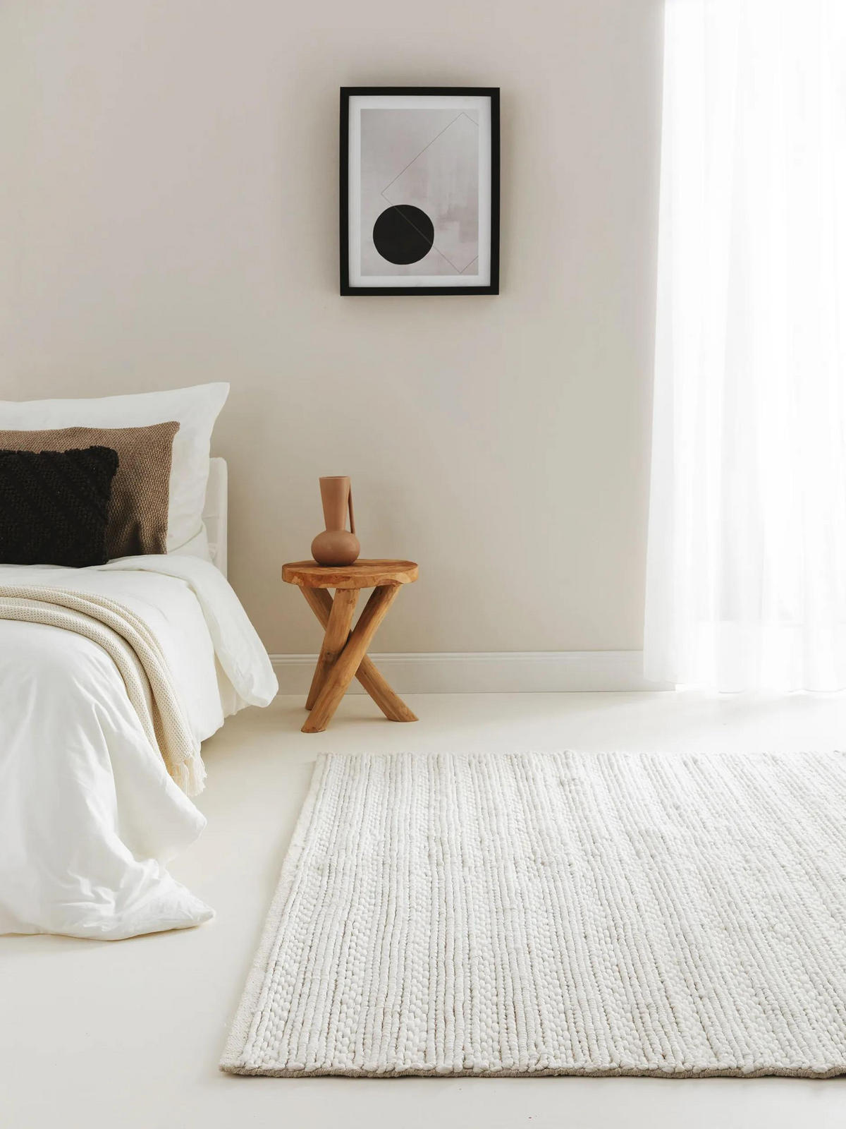 WOLLTEPPICH Dina Cream 160x230 cm - Creme, Textil (160/230cm) - benuta Pure