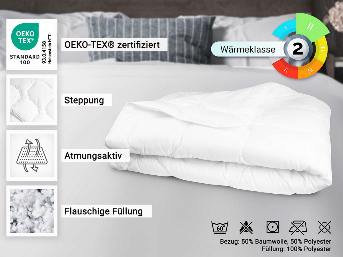 BETTDECKE, 240x220 cm, 100% Polyester, Weiß - Weiß, Textil (240/220cm) - Zollner