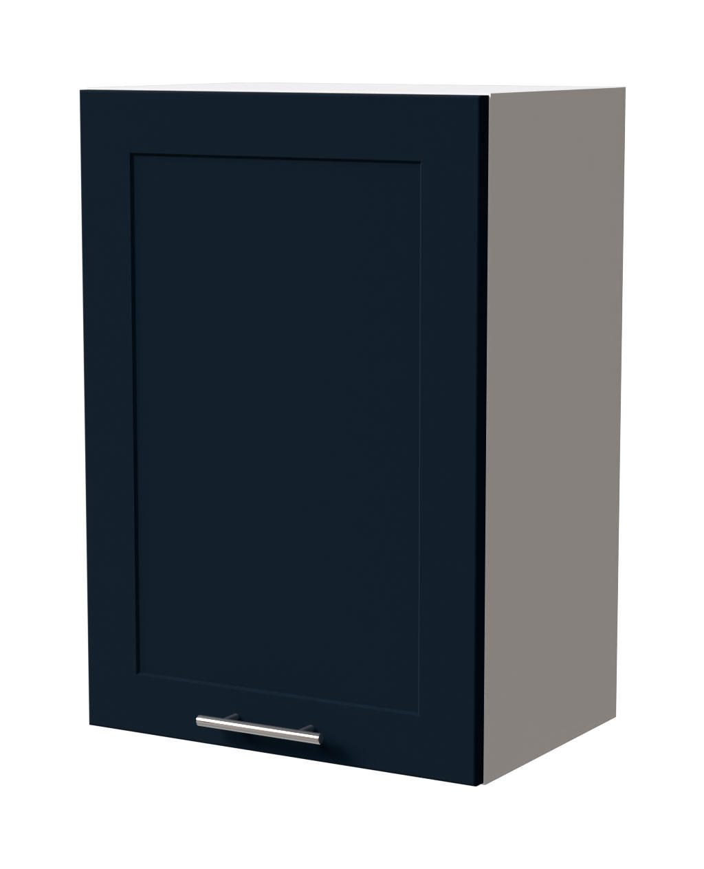 HÄNGESCHRANK Oslo W2/50 Weiß / Indigo Matt 50 / 32,5 / 72cm - Weiß/Dunkelblau, Holz/Holzwerkstoff (50/72/32.5cm) - Feldmann-Wohnen