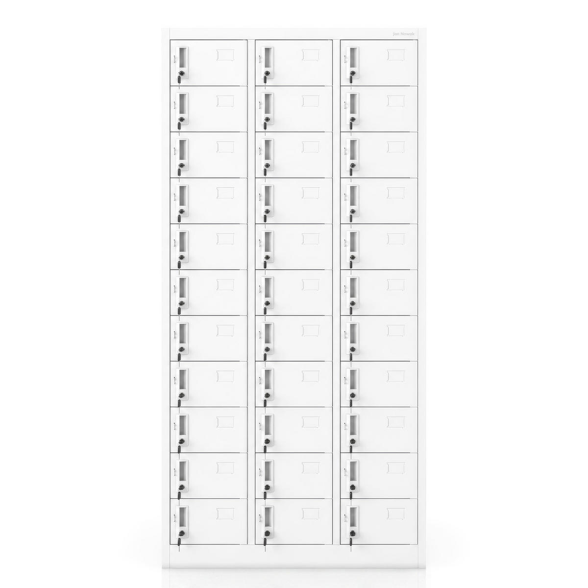 SCHLIESSFACHSCHRANK für Mitarbeiter OLIVER 185x90x45 cm - Weiß, Metall (90/185/45cm) - Jan Nowak