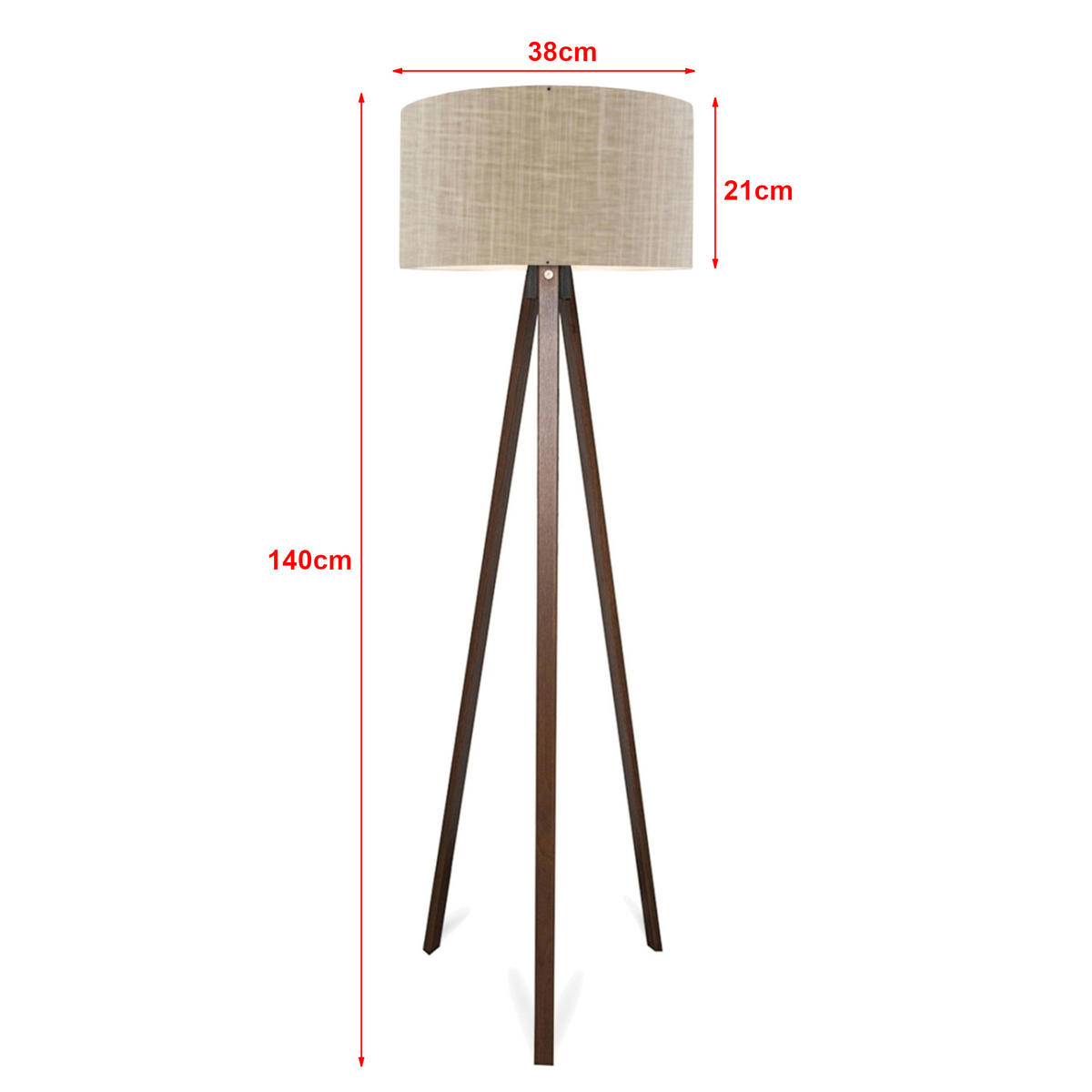 STOJACÍ LAMPY Newport - světle hnědá, kompozitní dřevo/textil (38/38/140cm) - lux.pro