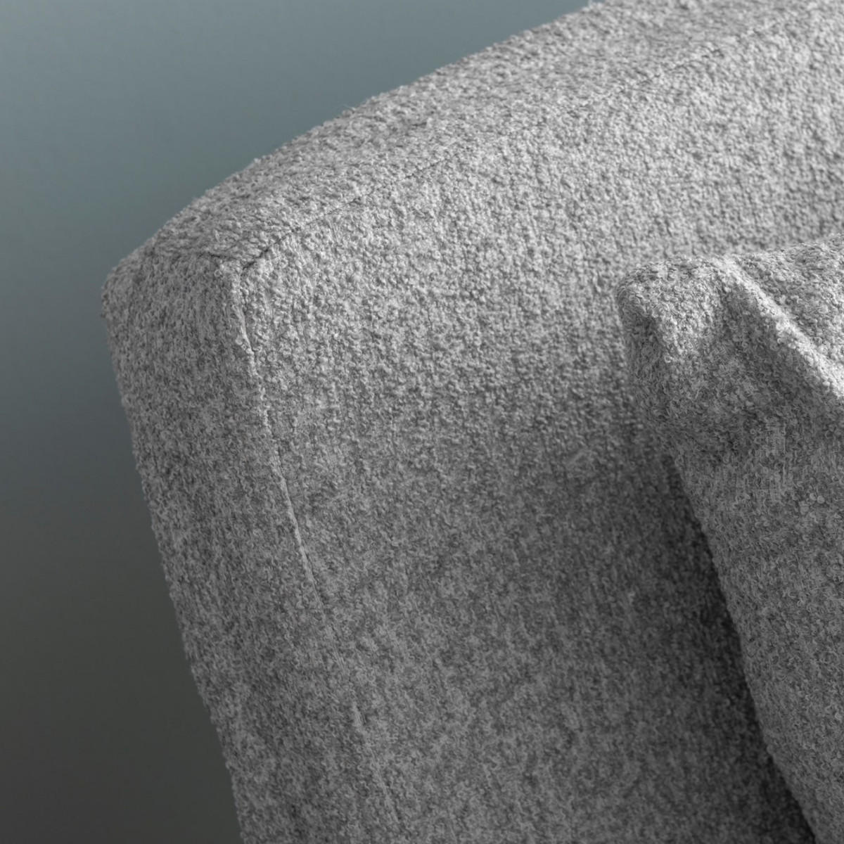 SCHLAFSOFA für 2 Personen mit Stoffbezug und Metallfüßen 133/50/41 cm - Hellgrau, Metall (50/41/121cm) - Calicosy