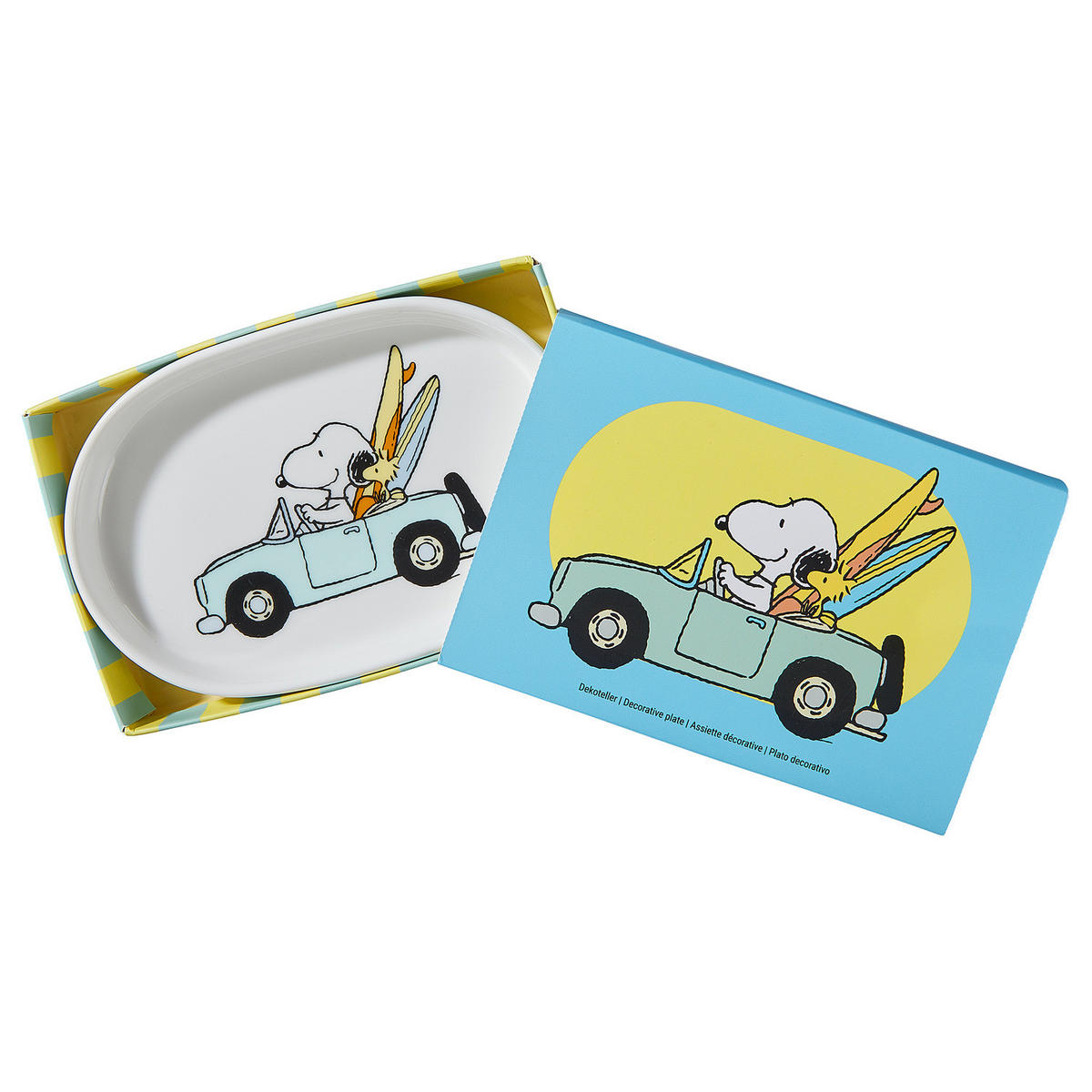 DEKOTELLER Peanuts Snoopy im Cabriot - Weiß, Keramik (2cm) - Butlers