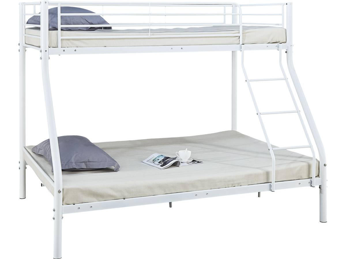 ETAGENBETT leo weiss - Weiß, Metall (190/140cm) - Habitat Garten