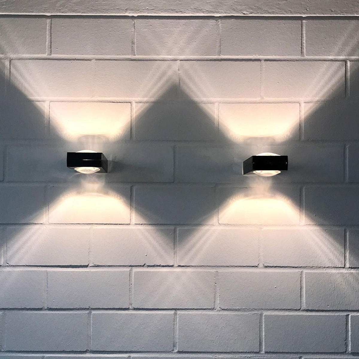 LED-WANDLAMPE Beam X Schwarz - Schwarz, Metall (8/4/12cm) - s.luce