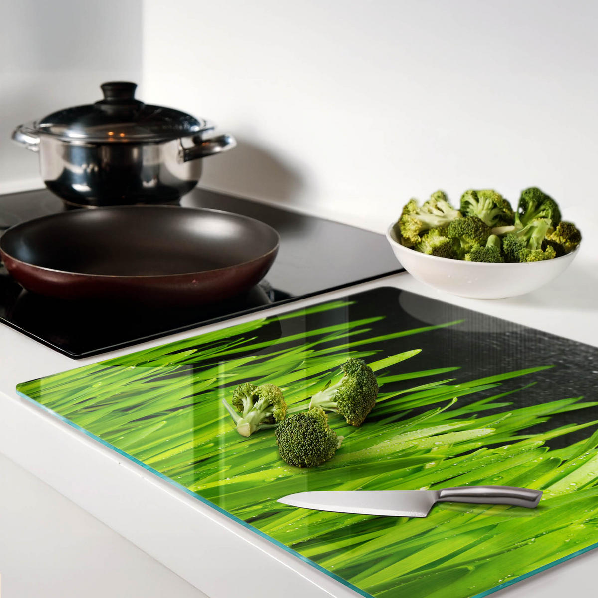 GLASPLATTE 60x52 cm Gras - Grün, Glas (60/0.4/52cm) - TULUP
