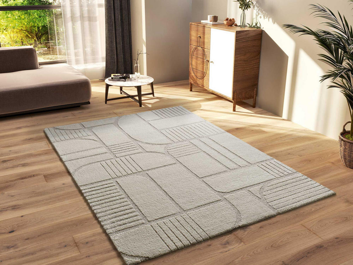 WEBTEPPICH Weiß Snowy 160/230 cm - Weiß, Naturmaterialien/Textil (160/230cm) - Atticgo