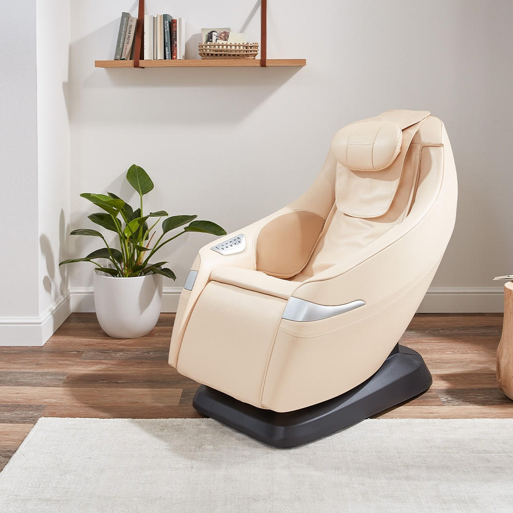 MASSAGESESSEL ATTIVA - Farbe: Beige - Beige, Leder (65.5/112/100cm) - Home Deluxe