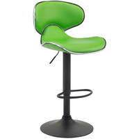 BARHOCKER Lederlook grün - Schwarz/Grün, Textil/Metall (46/88/49cm) - CLP