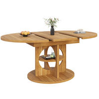 ESSTISCH in Holzoptik Ausziehbarer Küchentisch mit Stauraum, Multifunktionstisch für Küche und Wohnzimmer, 110–150cm - Braun, Holzwerkstoff/Metall (150/110/76cm) - STILVORA