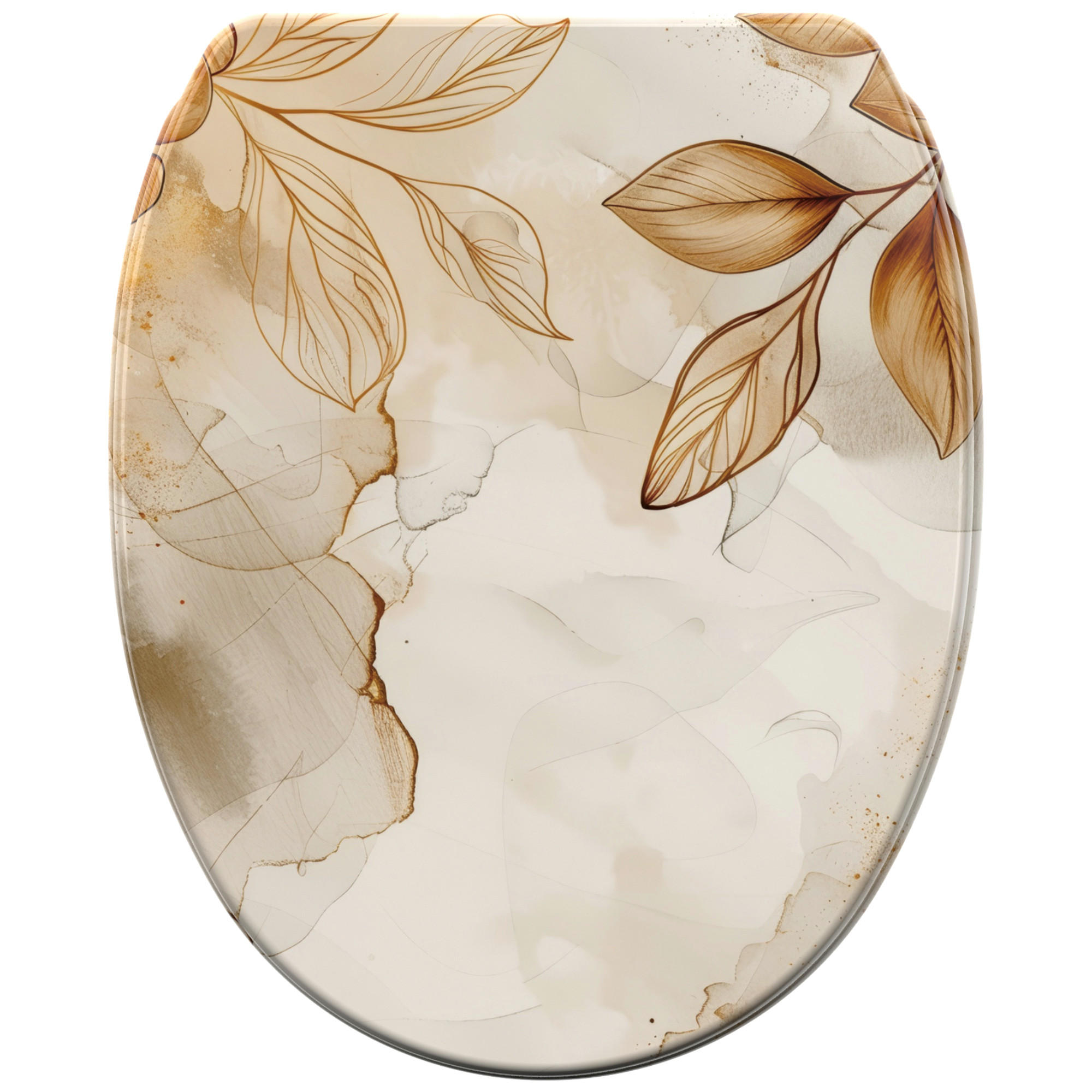 WC-SITZ mit Absenkautomatik & Top Fix Faylora - Orange, Holzwerkstoff (37.7/5.5/48cm) - Sanilo