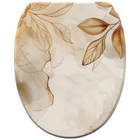 WC-SITZ mit Absenkautomatik & Top Fix Faylora - Orange, Holzwerkstoff (37.7/5.5/48cm) - Sanilo