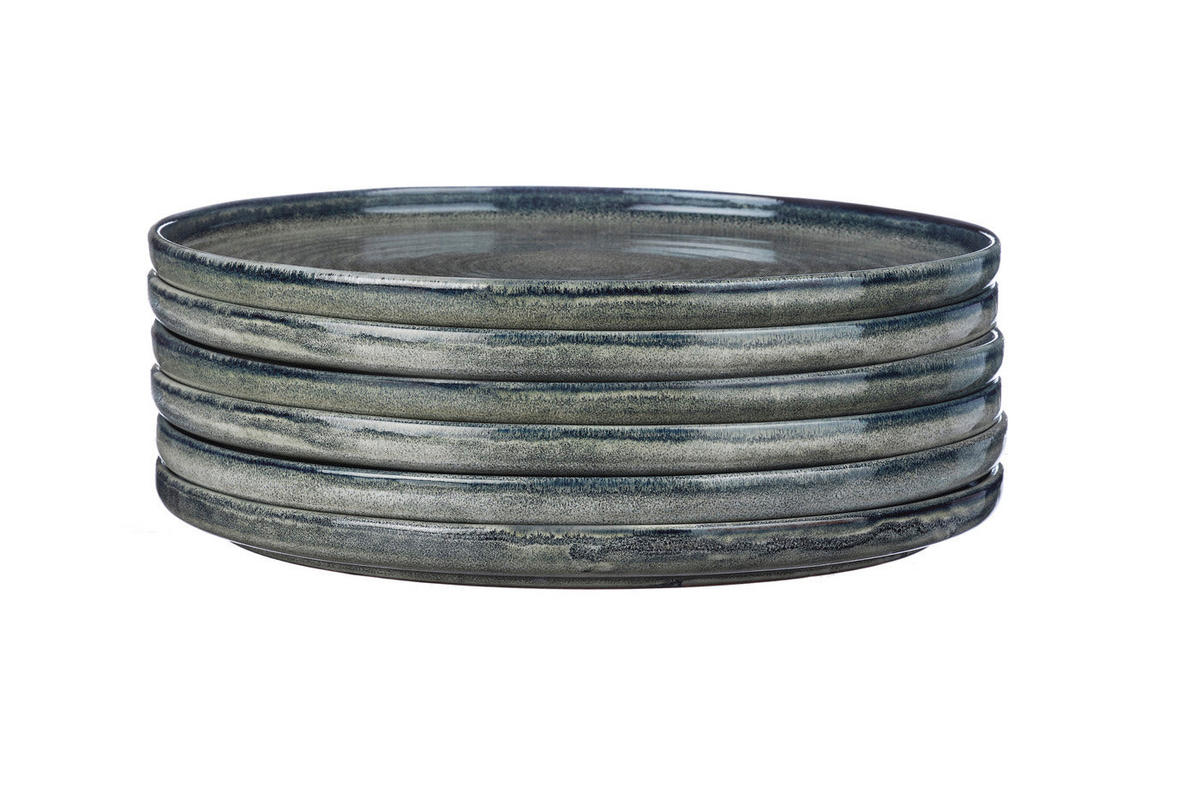 TELLER Zen Ø28cm - 6er-Set - Naturfarben - Grau, Keramik (28cm) - Björn