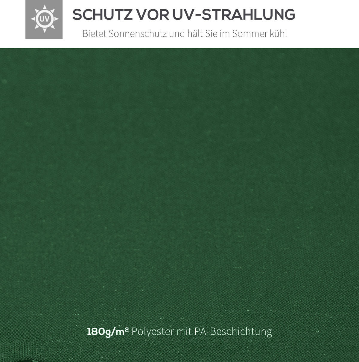 PAVILLONDACH 300/300/20 cm grün aus Polyester wasserabweisend - Grün, Textil (300/20/300cm) - OKWISH