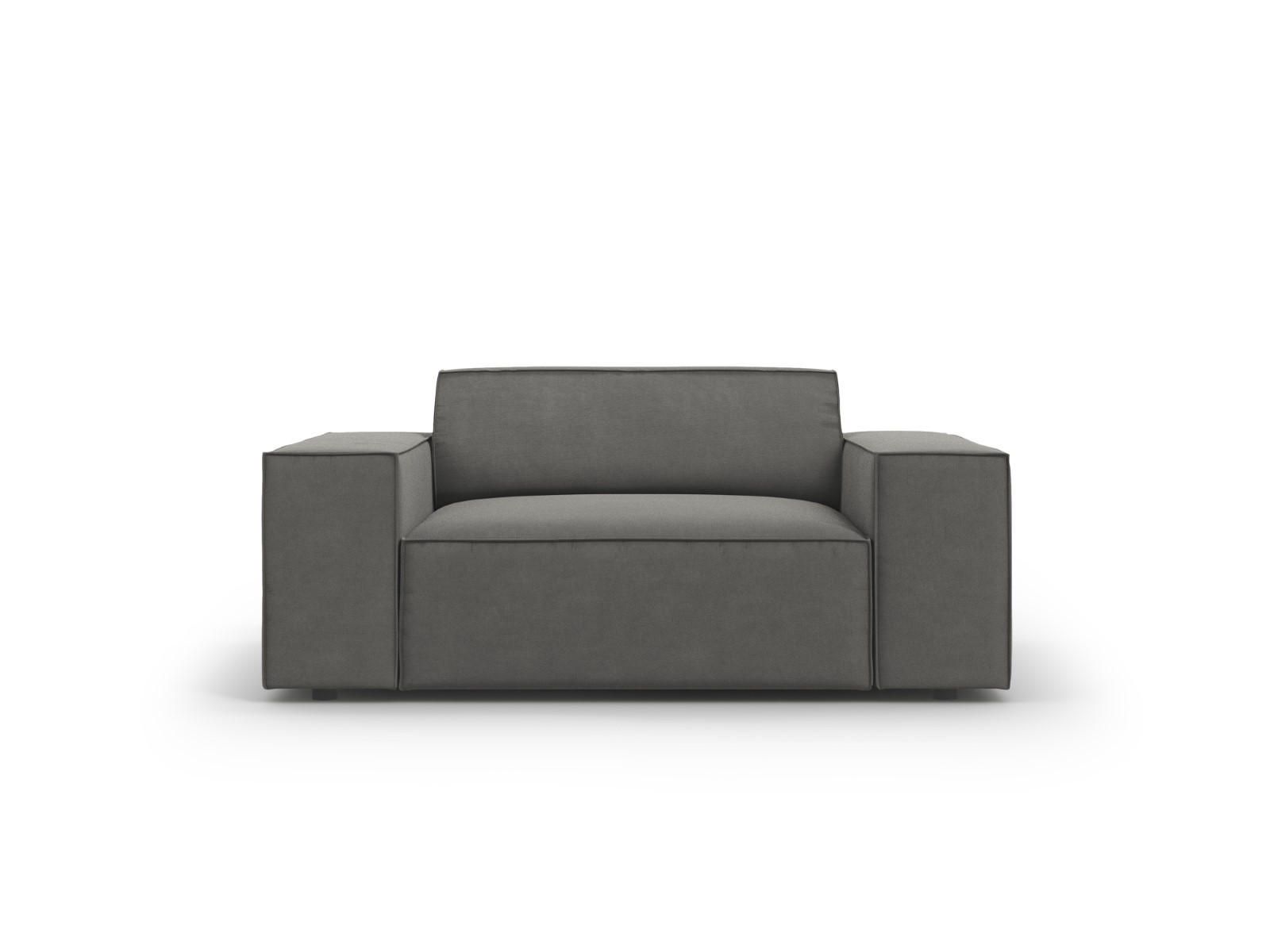 SESSEL Jodie aus Samt hellgrau - Hellgrau, Textil (102/70/124cm) - Micadoni