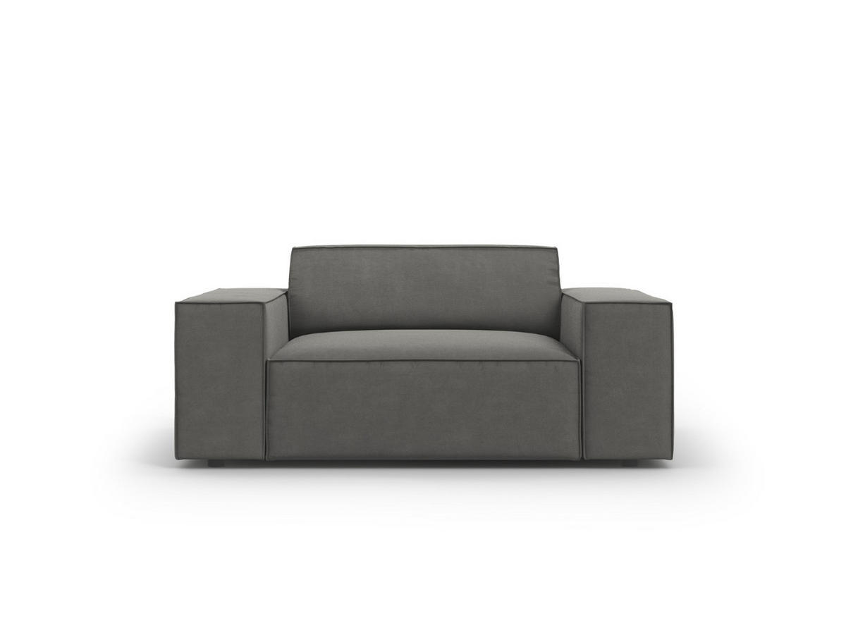 SESSEL Jodie aus Samt hellgrau - Hellgrau, Textil (102/70/124cm) - Micadoni