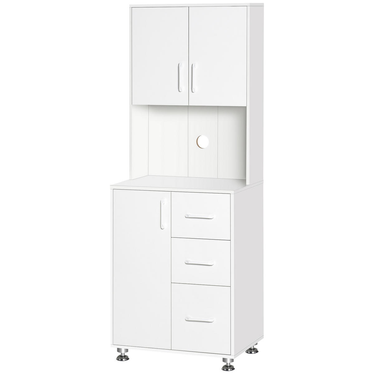 HIGHBOARD DE-11283 2 Türen Weiß - Weiß, Holzwerkstoff (40/160/60cm) - ComfortXL
