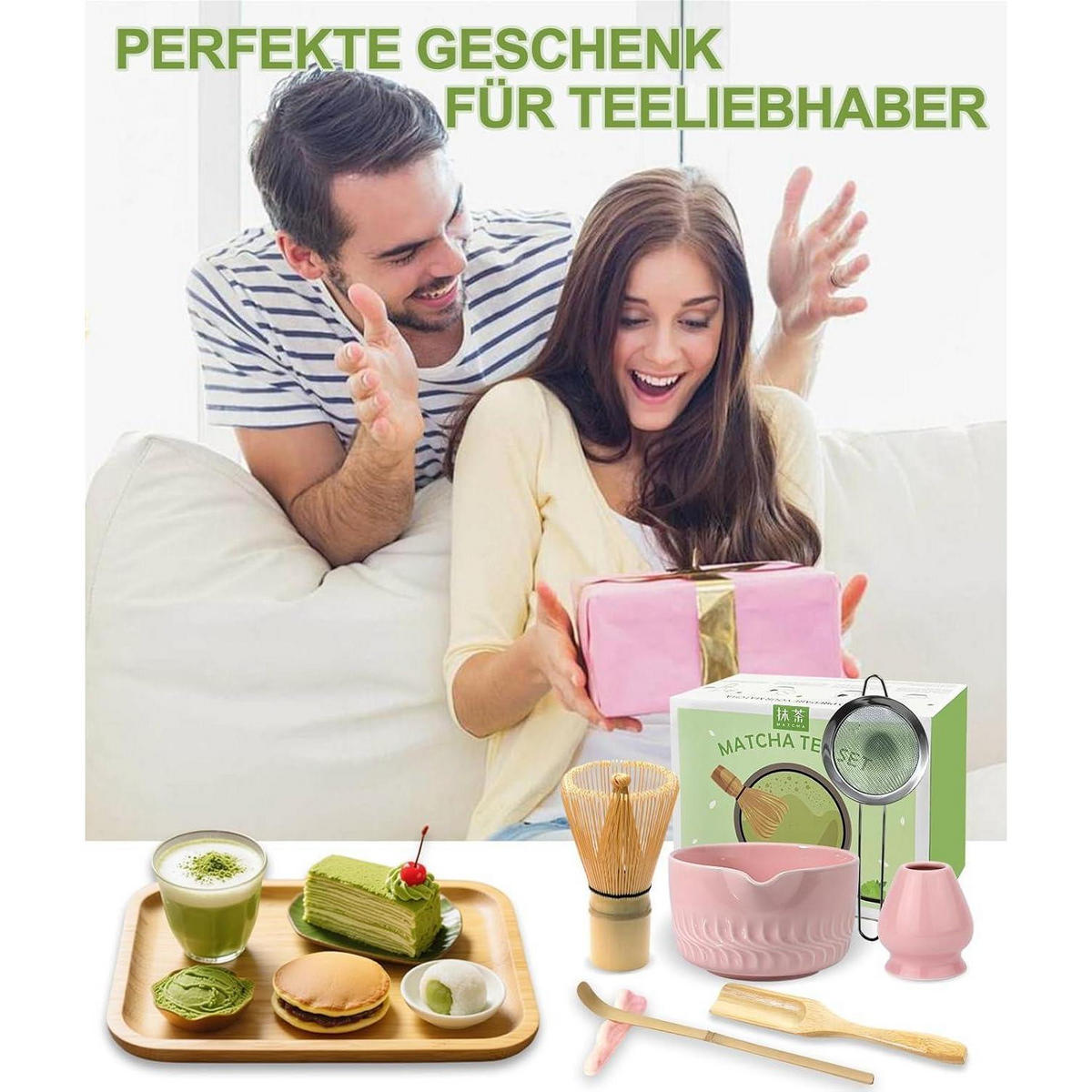 MATCHA Set 7-teiliges Set Rosa - Rosa, Keramik (15/10/20cm)