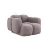 SESSEL Chenille Stoff Violett - Flieder/Schwarz, Holzwerkstoff/Kunststoff (120/72/115cm) - Makamii