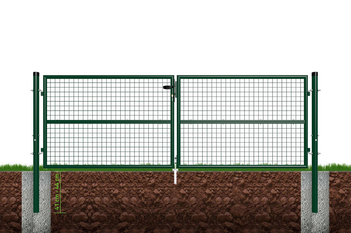 ZAUNTOR Olga Grün 3m H.100cm - Grün, Metall (306/106cm) - Casanoov