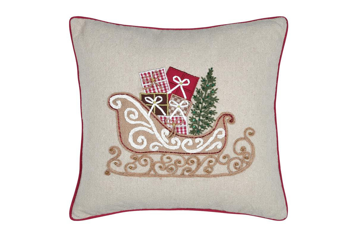 WEIHNACHTSKISSEN Print 45/45 cm - Multicolor, Naturmaterialen (45/45cm)