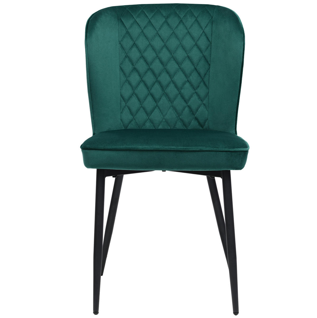 ESSZIMMERSTUHL Samt Green mit Metallgestell - Grün, Metall (43/86/47.1cm) - Meubliv