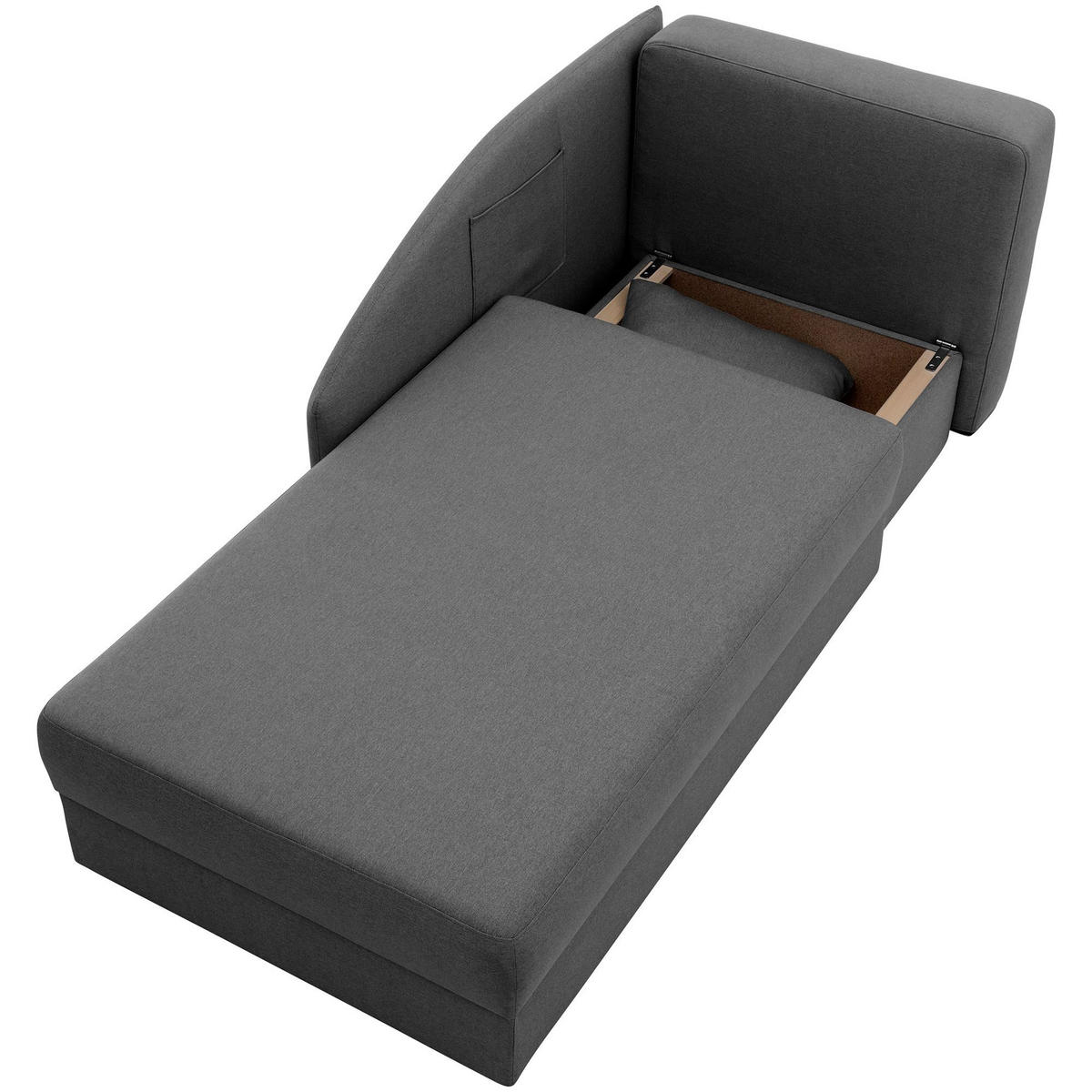 RECAMIERE Armlehne rechts Kalila Flachgewebe anthrazit - Anthrazit, Kunststoff (154/86/93cm) - 58aufmkessel