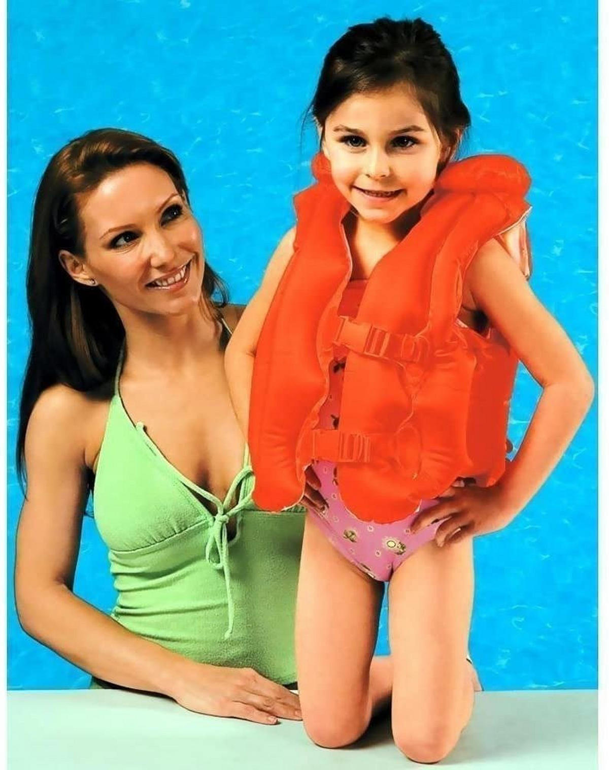 SCHWIMMWESTE Kinder orange - Orange, Kunststoff (47/50cm)