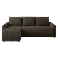 ECKSOFA Sprint - Dunkelbraun/Schwarz, Holz/Kunststoff (230/149cm) - MIRJAN24