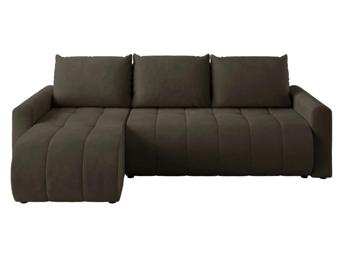 ECKSOFA Sprint - Dunkelbraun/Schwarz, Holz/Kunststoff (230/149cm) - MIRJAN24