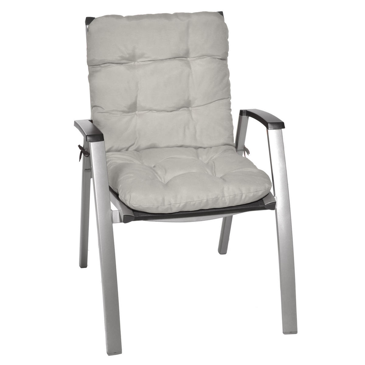 NIEDERLEHNERAUFLAGE Flair NL 100/50/8cm Hellgrau - Hellgrau, Textil (50/8/100cm) - Beautissu 