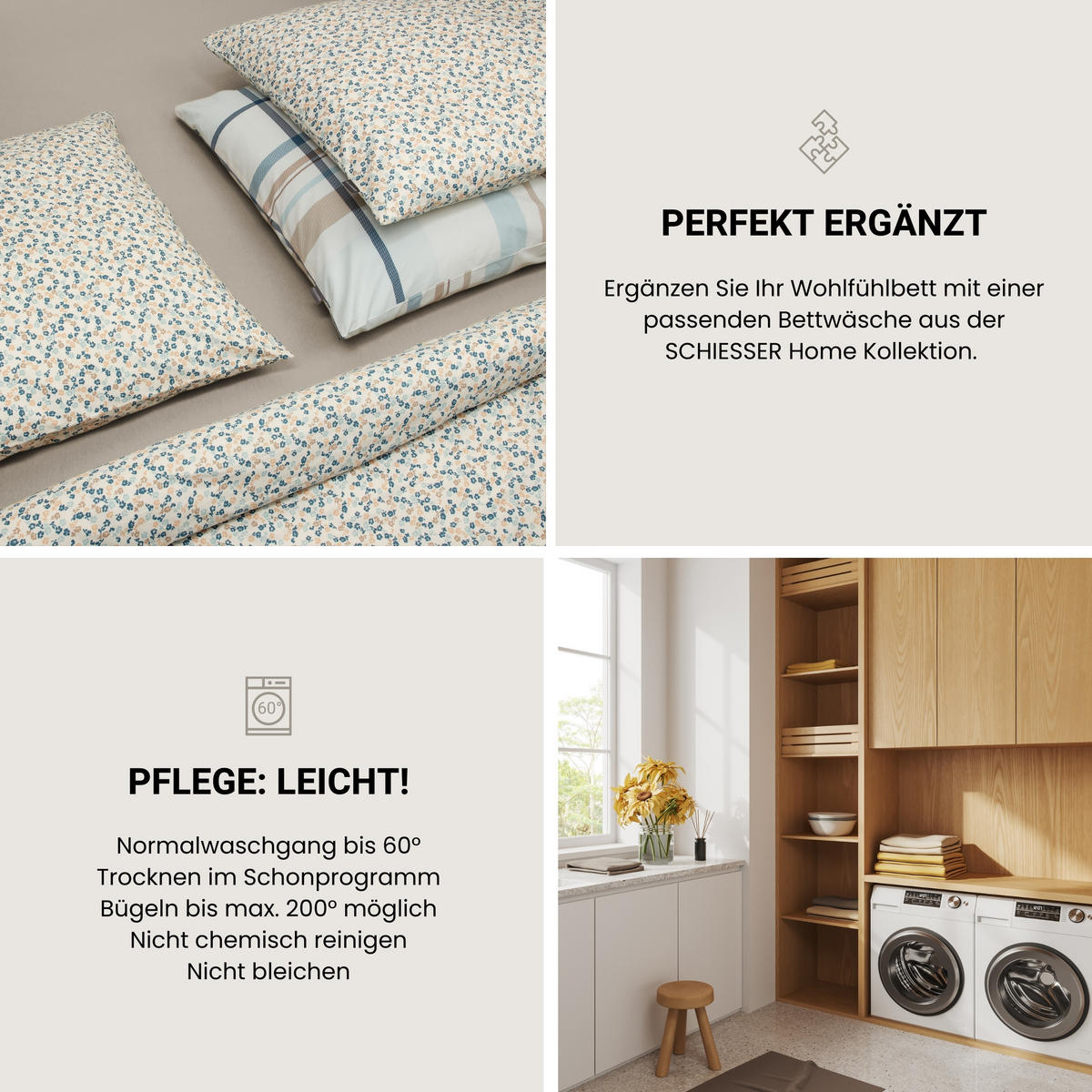 SPANNBETTLAKEN Flexi - 95/5 - 100 x 200 cm - Helltaupe - Taupe, Textil (100/200cm) - SCHIESSER