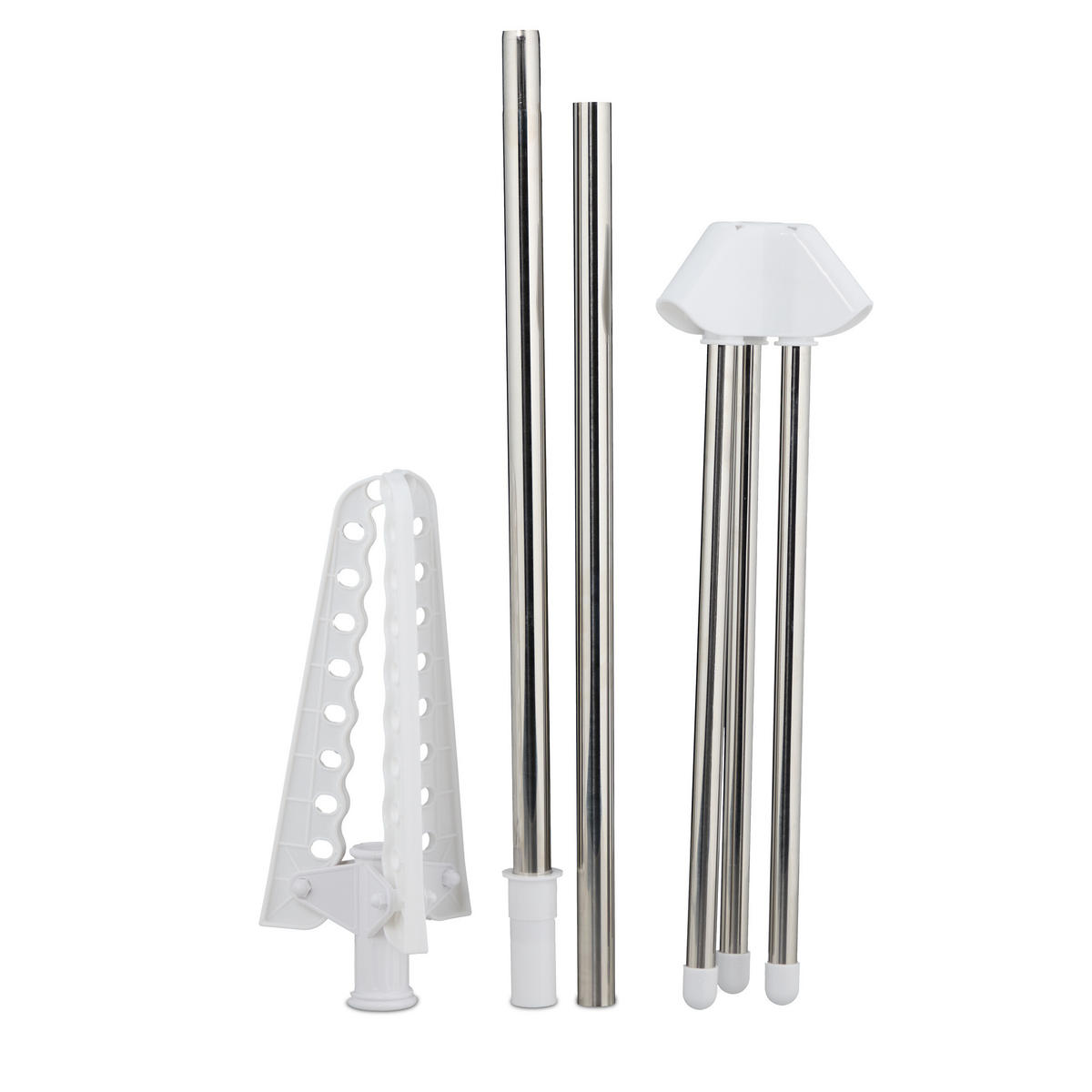 ŽEHLIACI sušiak - strieborná, kov/plast (62/150/52cm) - Relaxdays