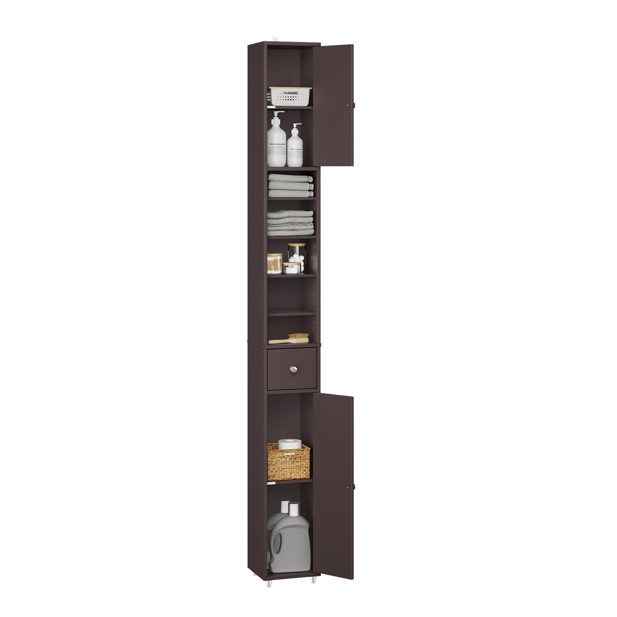 HOCHSCHRANK Braun - Braun, Holzwerkstoff (20/180/20cm) - SoBuy