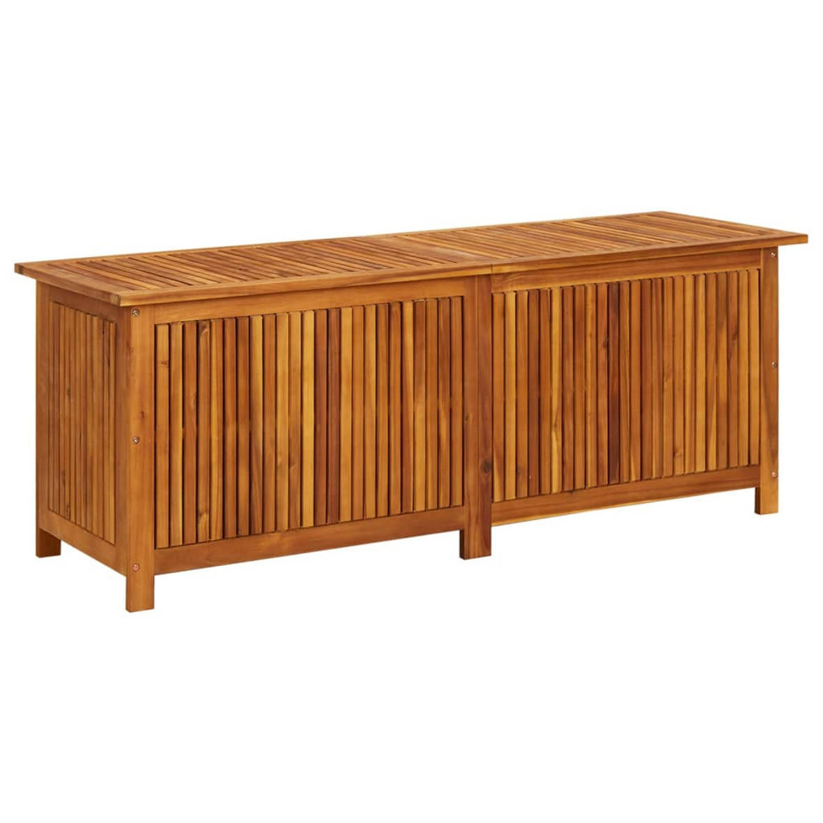 GARTEN-AUFBEWAHRUNGSBOX 150X50X58 CM MASSIVHOLZ AKAZIE - Akaziefarben, Holz (150/58/50cm) - vidaXL