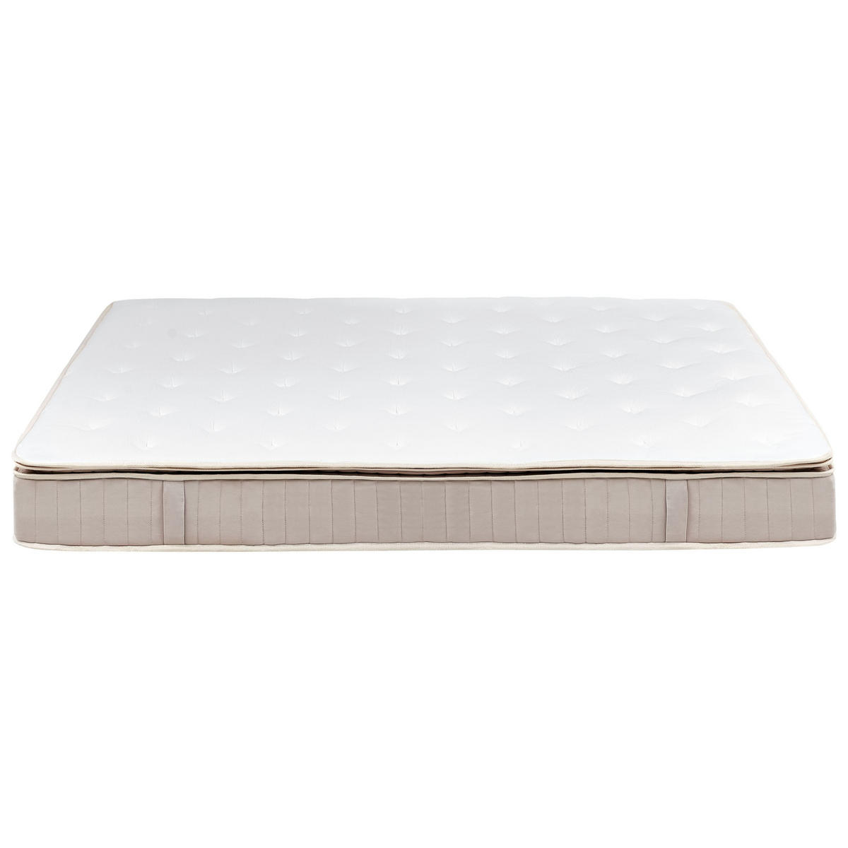 SALTEA DIN LATEX CU ARCURI ÎNFUNDATE H2/3 mediu 180/200 cm Daydream - alb, material textil (180/200cm) - Beliani