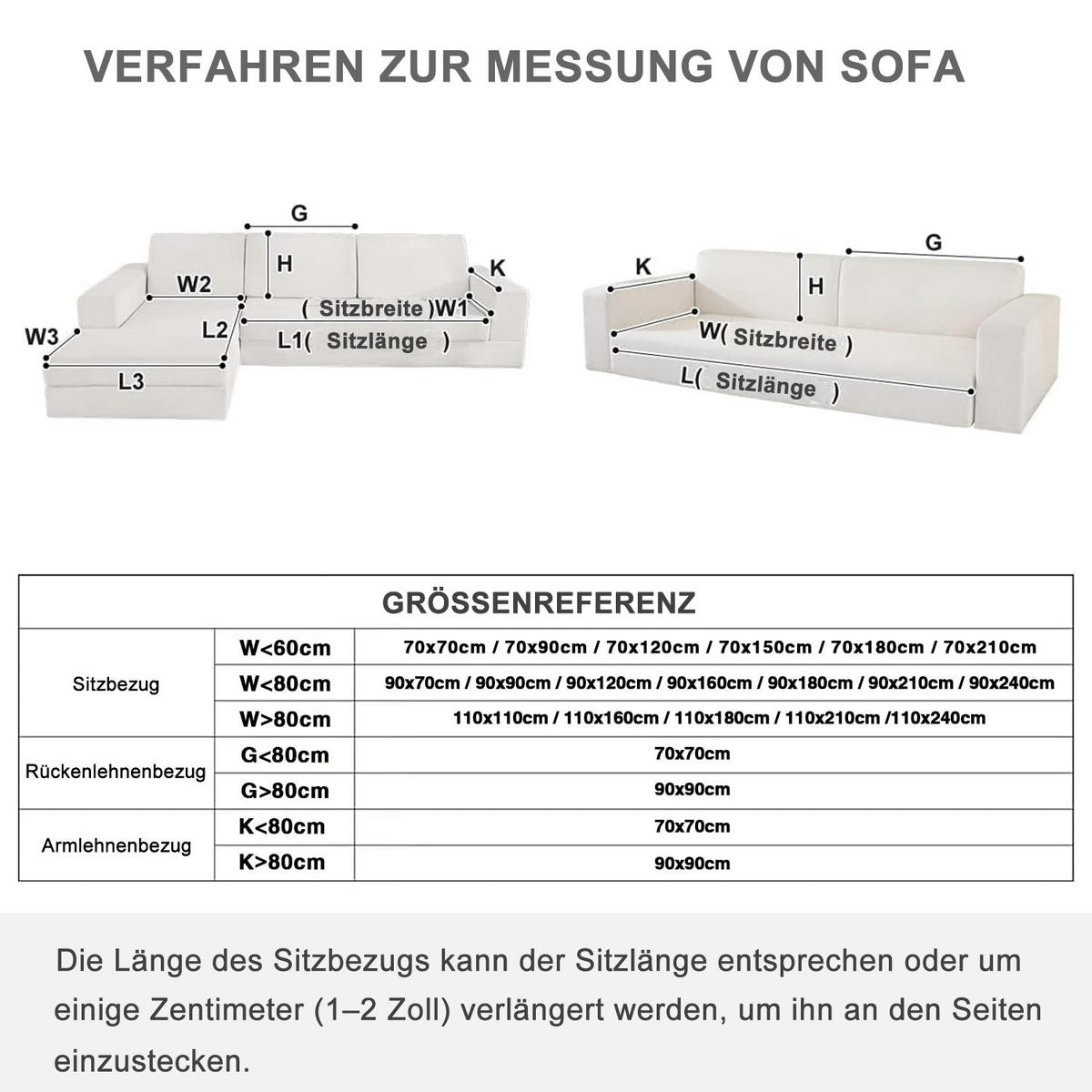 SOFADECKE Samt Verschiedene Größen, Weich & Rutschfest (1 Stück) - Hellgrau, Textil (70/150cm) - Kaket