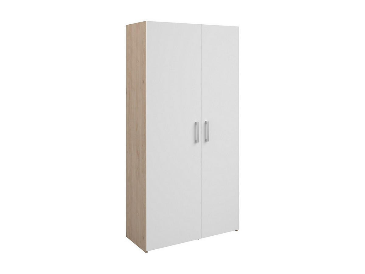 BADSCHRANK - 91.7 cm x 41.3 cm - Holz, Platte - Naturfarben Hell, Weiß - ERKANO - Naturfarben/Weiß, Holz (91.7/184.4/41.3cm) - Vente-Unique