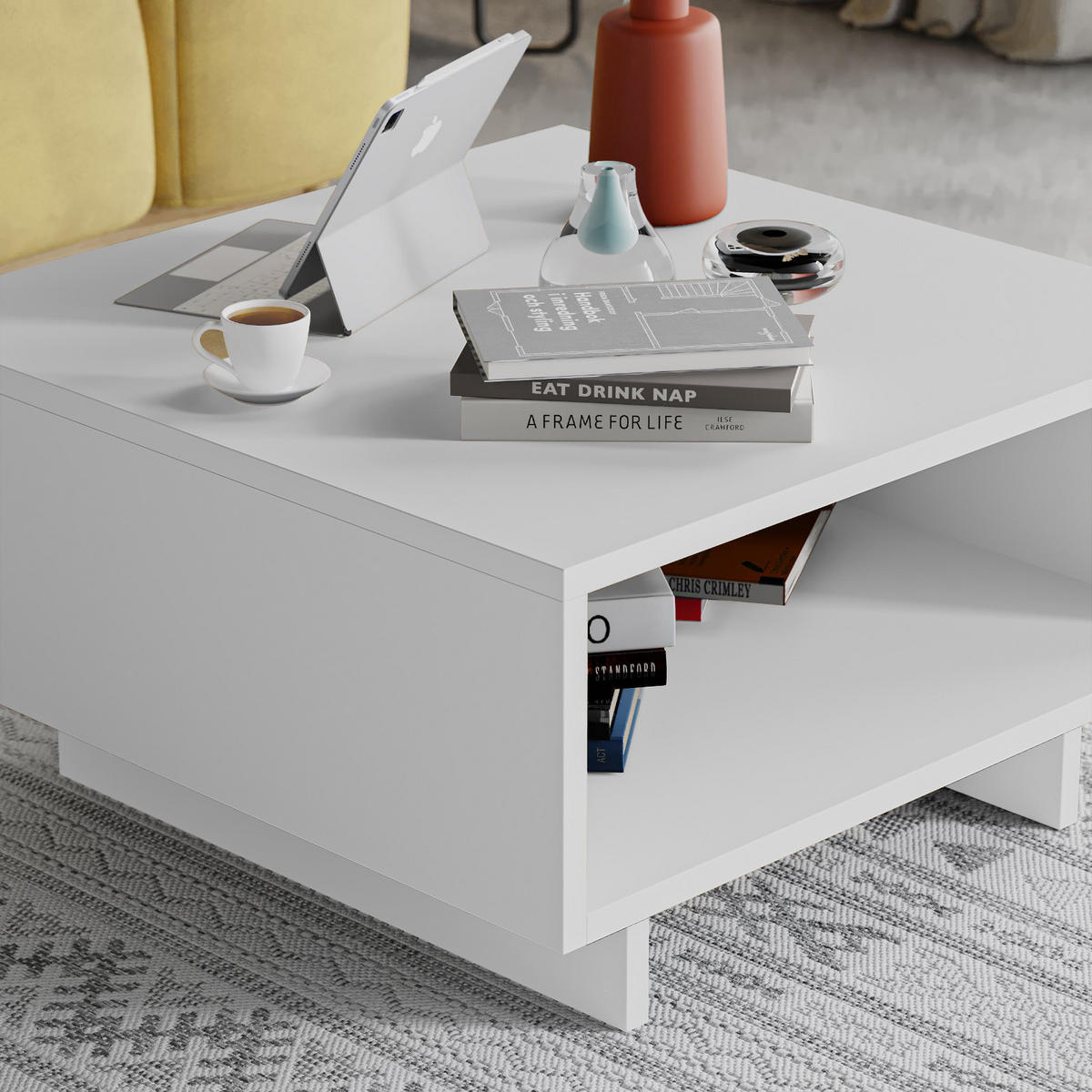 COUCHTISCH Hola Weiß 60/32/60cm - Weiß, Holzwerkstoff (60/60/32cm) - Decortie