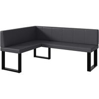 ECKBANK PETER_U - Grau, Leder (128/168cm) - Meblini