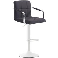 BARHOCKER Stoff schwarz - Schwarz/Weiß, Textil/Metall (54/91/46cm) - CLP